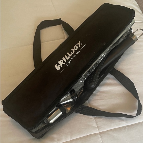Grilljoy Black BBQ Tool Set - Picture 1 of 5
